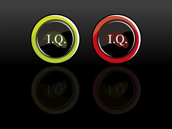 Vector set van twee IQ onderzoek icon — Stockvector
