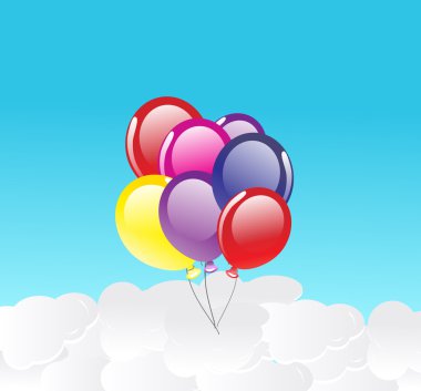 Balonlar ile vektör arka plan