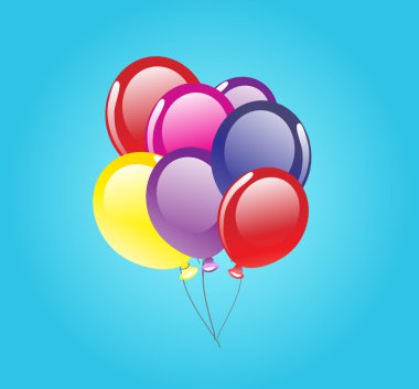 Vector background with balloons clipart