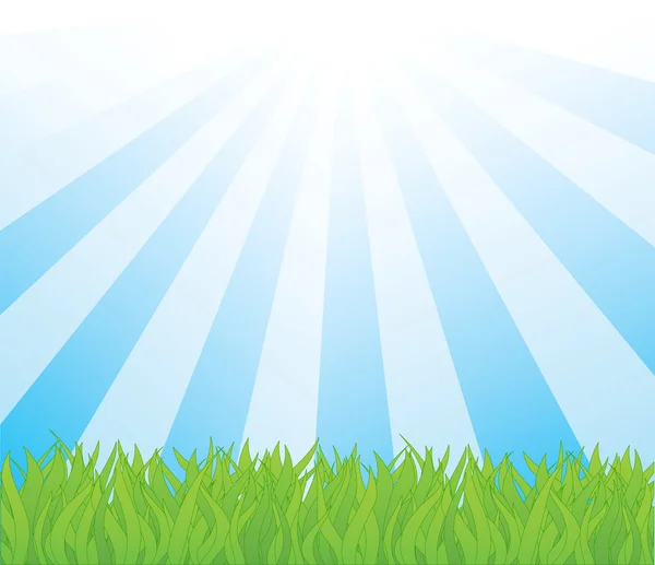 Sommaren vektor bakgrund med gräs — Stock vektor