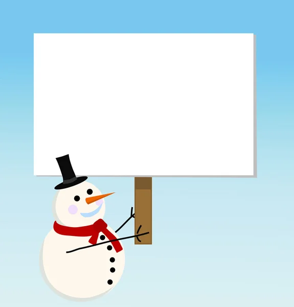 Vector κάρτα χιονάνθρωπος για τα Χριστούγεννα — Διανυσματικό Αρχείο