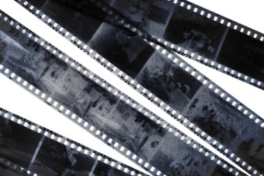 Old grunge negative films isolated clipart