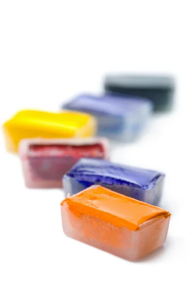 Tintas coloridas isoladas — Fotografia de Stock