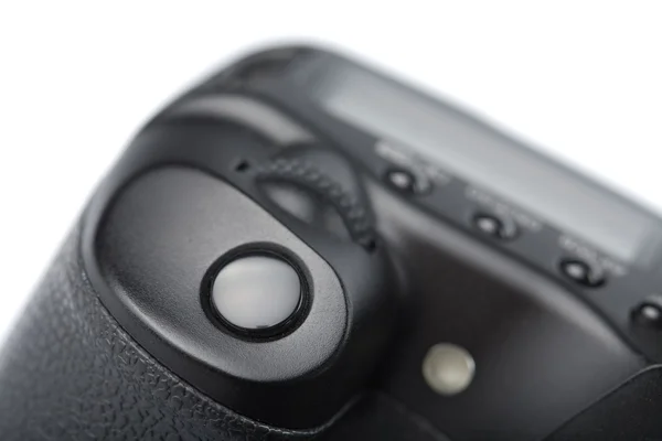 Parte della fotocamera DSLR nera isolata — Foto Stock