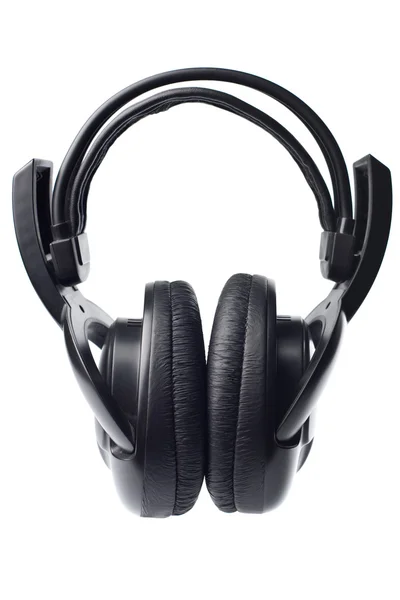 stock image Black headphones isolated