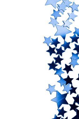 Frame of blue stars isolated clipart