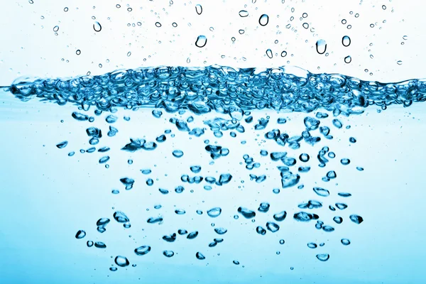 Abstrakte blaue Wasserblasen Hintergrund — Stockfoto