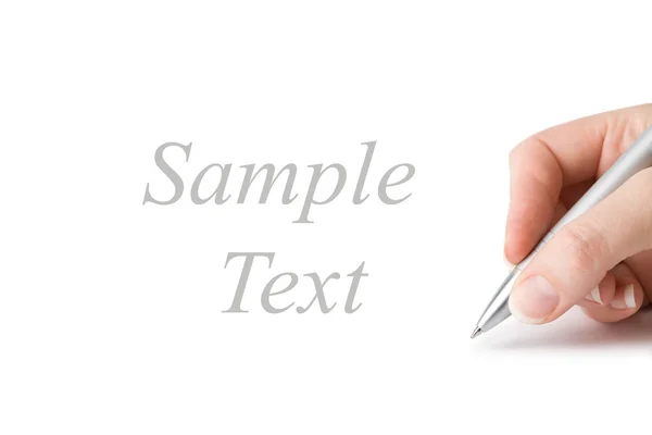 Hand writing isolated — Stock Photo, Image