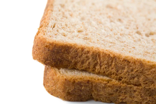 Fatias de pão inteiras isoladas — Fotografia de Stock