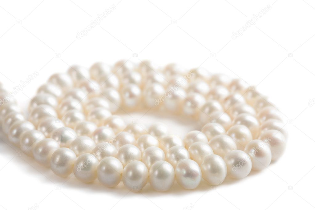 Pearl necklace isolated