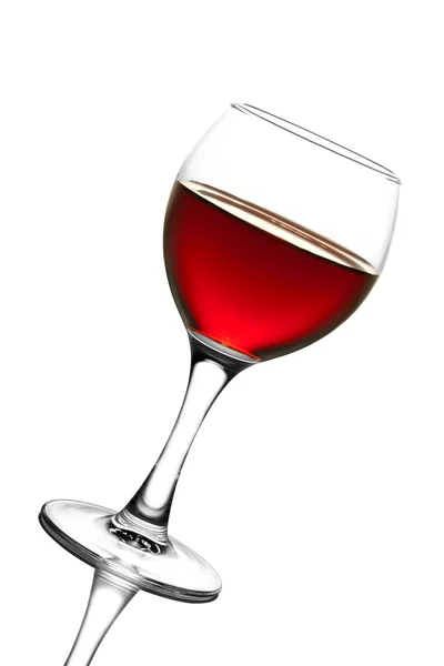 Ποτήρι κόκκινο κρασί, απομονωμένη — Φωτογραφία Αρχείου