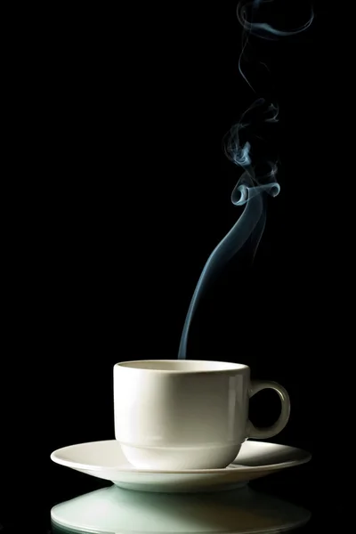 Cup of coffee with steam — Stock Photo, Image