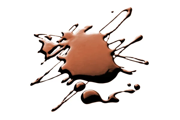 Liquid dark chocolate isolated — Stockfoto