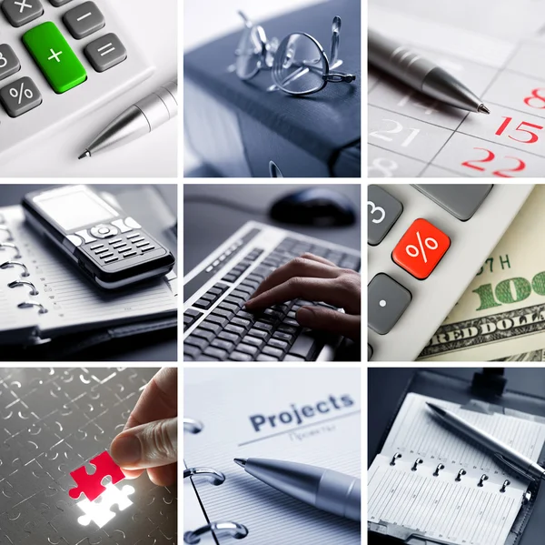 Business photos collage — Stock Photo, Image