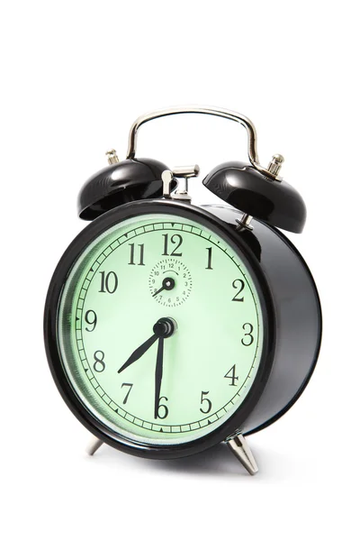 Alarm clock isolated over white — Stock Photo, Image