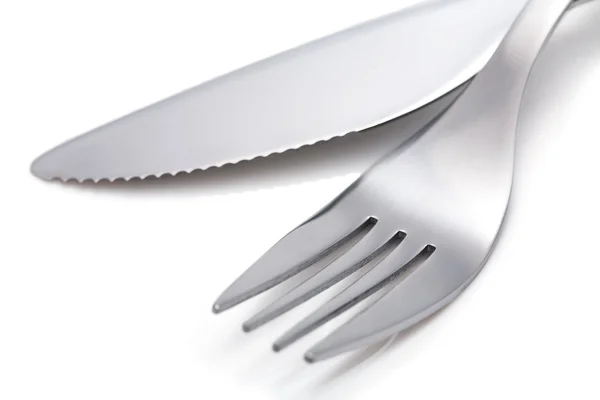 Fork and knife isolated — Stock Photo, Image