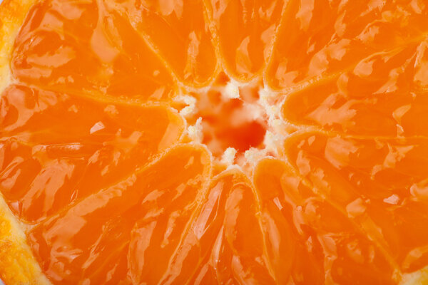 Macro of ripe mandarin