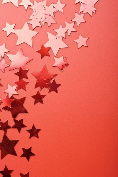Holiday red background with stars — Stock Photo, Image