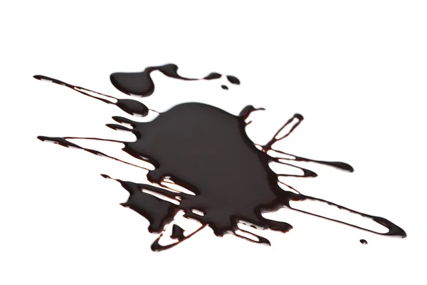 Cieczy ciemnej czekolady na białym tle — Zdjęcie stockowe