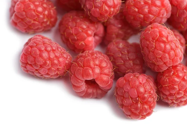 Fresh raspberries background isolated — Stock Photo, Image