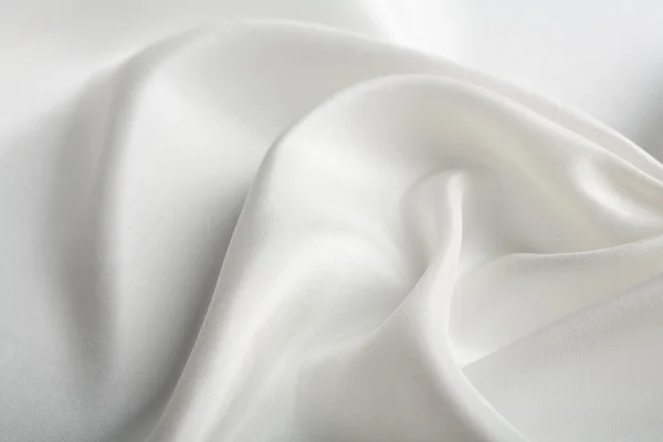 Fond abstrait en soie blanche — Photo