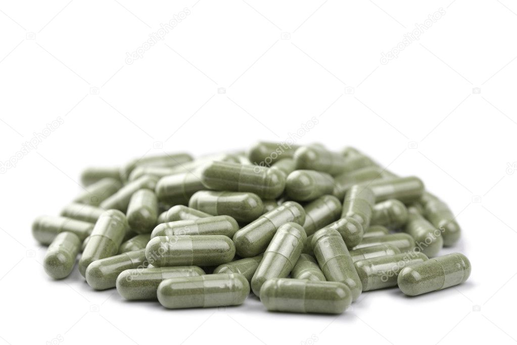 Capsule pills isolated