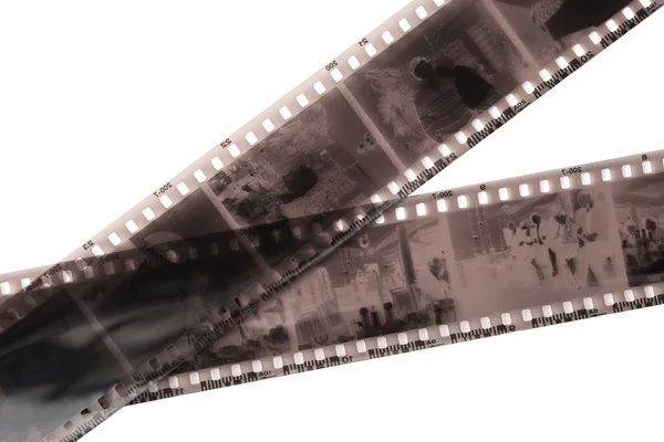 Old grunge negative films isolated — Stock Photo, Image