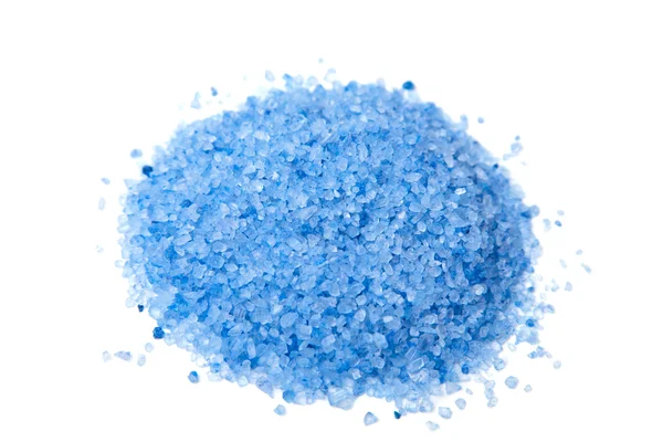 stock image Heap of blue herbal salt isolated