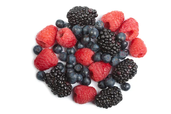 Circle of fresh berries isolated — Stock Photo, Image