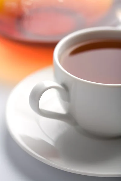 Tè in tazza bianca — Foto Stock