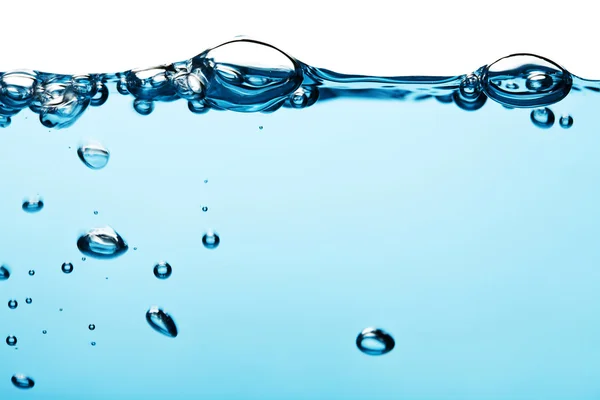 Сині бульбашки води ізольовані — стокове фото