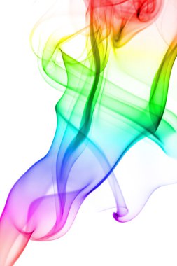 Abstract colorful smoke isolated clipart