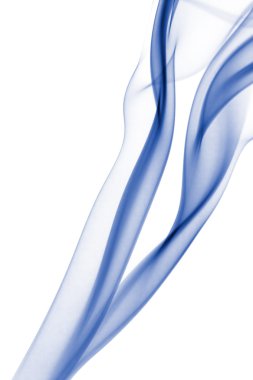 Abstract blue smoke isolated clipart