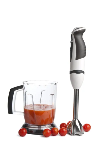 Blender and tomatoes isolated — Stock Photo, Image