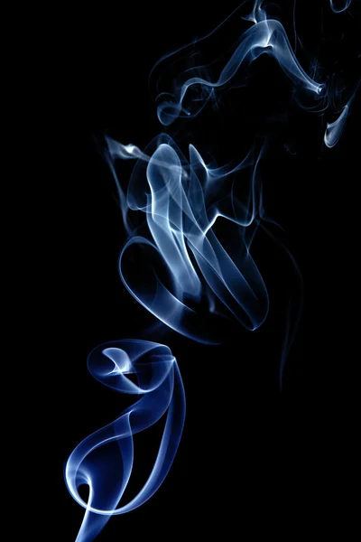 Fumée bleue abstraite isolé — Photo