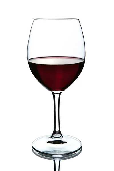 Glas Rotwein isoliert — Stockfoto