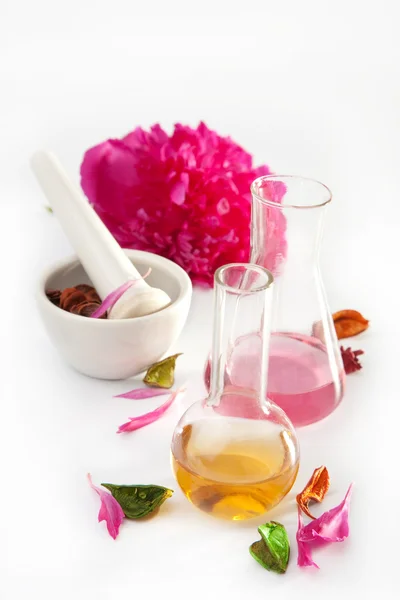 Conjunto de aromaterapia isolado — Fotografia de Stock