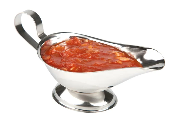 Sos pomidorowy na białym tle — Zdjęcie stockowe