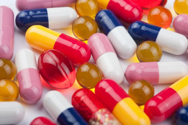 Colorful pills background — Stock Photo, Image