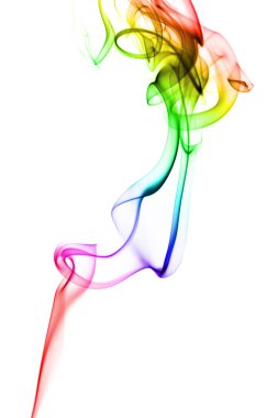 Abstract colorful smoke isolated clipart