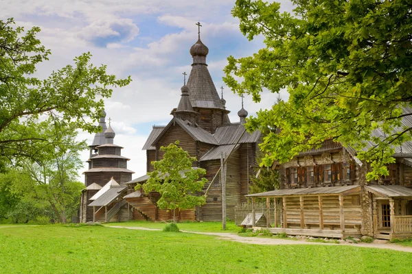 stock image Wooden orthodox church