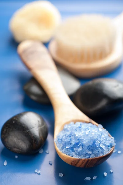 Bylinná sůl a wellness kameny — Stock fotografie