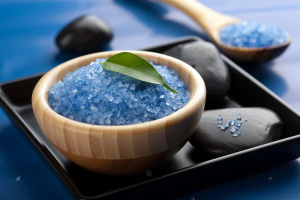 stock image Herbal salt and spa stones