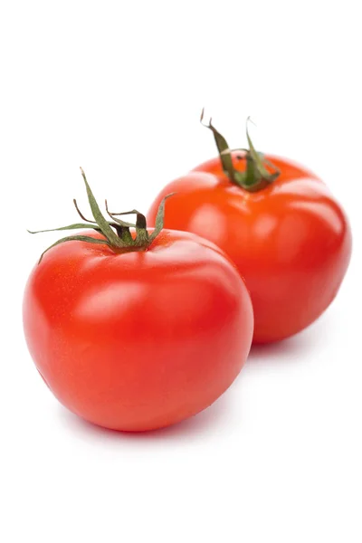 Dojrzałe pomidory na białym tle — Zdjęcie stockowe