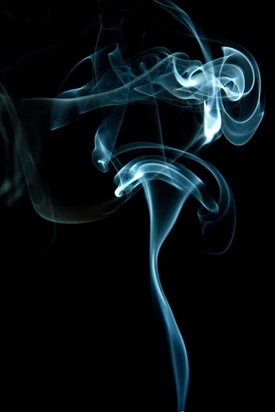 Fumée bleue abstraite isolé — Photo