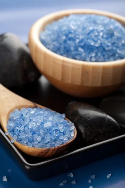 Herbal salt and spa stones — Stock Photo, Image