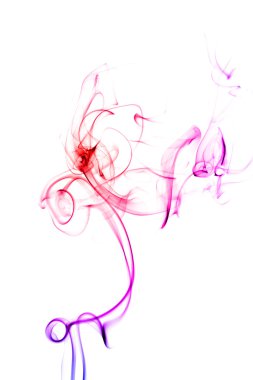 Abstract colorful smoke isolated clipart