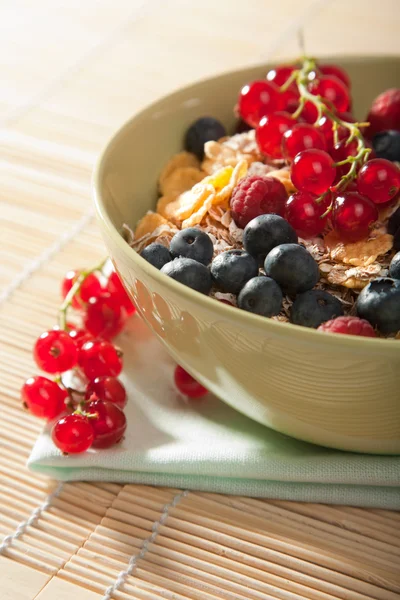 Cereal and wild berries — Stock Photo, Image