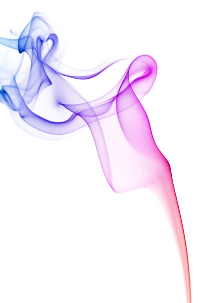 Streszczenie dym kolorowy na białym tle — Zdjęcie stockowe