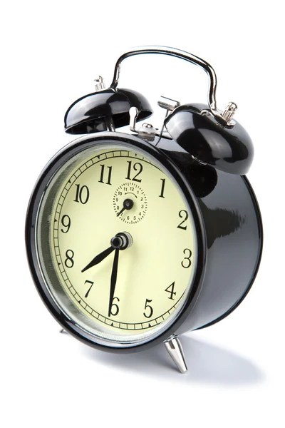 Alarm clock isolated over white — Stock Photo, Image